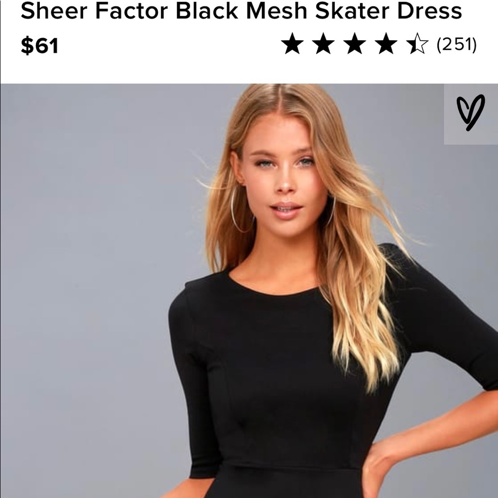 Lulus Sheer Factor Skater Dress